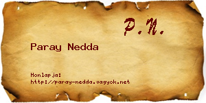 Paray Nedda névjegykártya